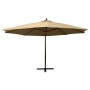 Hanging umbrella with taupe wooden pole 350 cm by vidaXL, Umbrellas - Ref: Foro24-318439, Price: 139,17 €, Discount: %