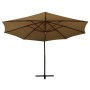 Hanging umbrella with taupe wooden pole 350 cm by vidaXL, Umbrellas - Ref: Foro24-318439, Price: 139,17 €, Discount: %