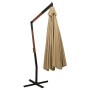 Hanging umbrella with taupe wooden pole 350 cm by vidaXL, Umbrellas - Ref: Foro24-318439, Price: 139,17 €, Discount: %