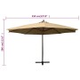 Hanging umbrella with taupe wooden pole 350 cm by vidaXL, Umbrellas - Ref: Foro24-318439, Price: 139,17 €, Discount: %