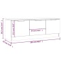 Weißer TV-Schrank aus Sperrholz, 102 x 35 x 36,5 cm von vidaXL, TV-Möbel - Ref: Foro24-811358, Preis: 77,68 €, Rabatt: %