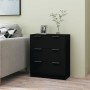 Black plywood sideboard 60x30x70 cm by vidaXL, Sideboards - Ref: Foro24-811071, Price: 63,71 €, Discount: %