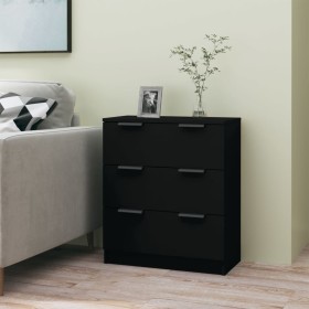 Black plywood sideboard 60x30x70 cm by vidaXL, Sideboards - Ref: Foro24-811071, Price: 62,99 €, Discount: %