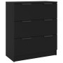 Aparador de madera contrachapada negro 60x30x70 cm de vidaXL, Aparadores - Ref: Foro24-811071, Precio: 63,71 €, Descuento: %