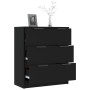 Aparador de madera contrachapada negro 60x30x70 cm de vidaXL, Aparadores - Ref: Foro24-811071, Precio: 63,71 €, Descuento: %