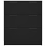 Aparador de madera contrachapada negro 60x30x70 cm de vidaXL, Aparadores - Ref: Foro24-811071, Precio: 63,71 €, Descuento: %