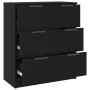 Aparador de madera contrachapada negro 60x30x70 cm de vidaXL, Aparadores - Ref: Foro24-811071, Precio: 63,71 €, Descuento: %