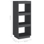 Gray pine wood shelf/space divider 40x35x103 cm by vidaXL, Bookcases and shelves - Ref: Foro24-810846, Price: 59,73 €, Discou...