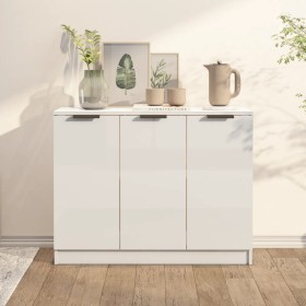 Glossy white plywood sideboard 90.5x30x70 cm by vidaXL, Sideboards - Ref: Foro24-811193, Price: 109,06 €, Discount: %