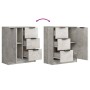 Aparador de madera contrachapada gris hormigón 60x30x70 cm de vidaXL, Aparadores - Ref: Foro24-811083, Precio: 70,92 €, Descu...