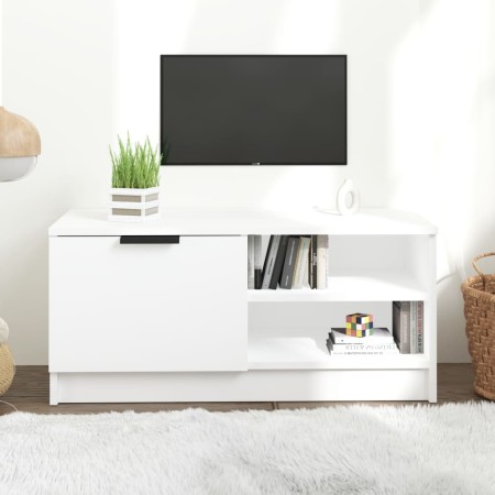 TV stand made of white plywood 80x35x36.5 cm by vidaXL, TV Furniture - Ref: Foro24-811466, Price: 50,48 €, Discount: %