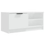 TV stand made of white plywood 80x35x36.5 cm by vidaXL, TV Furniture - Ref: Foro24-811466, Price: 50,48 €, Discount: %