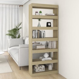 Sonoma oak engineered wood shelf/divider 80x30x198 cm by vidaXL, Bookcases and shelves - Ref: Foro24-811730, Price: 102,99 €,...