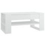 Mesa de centro madera contrachapada blanco brillo 102x55x45 cm de vidaXL, Mesas de centro - Ref: Foro24-810905, Precio: 77,52...