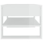 Mesa de centro madera contrachapada blanco brillo 102x55x45 cm de vidaXL, Mesas de centro - Ref: Foro24-810905, Precio: 77,52...