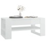 Mesa de centro madera contrachapada blanco brillo 102x55x45 cm de vidaXL, Mesas de centro - Ref: Foro24-810905, Precio: 77,52...