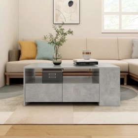 Mesa de centro madera de ingeniería gris hormigón 102x55x42 cm de vidaXL, Mesas de centro - Ref: Foro24-810921, Precio: 94,23...