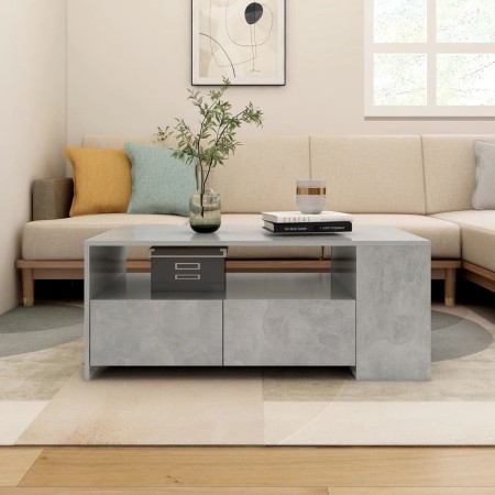 Mesa de centro madera de ingeniería gris hormigón 102x55x42 cm de vidaXL, Mesas de centro - Ref: Foro24-810921, Precio: 89,67...