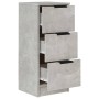 Aparador 2 uds madera contrachapada gris hormigón 30x30x70 cm de vidaXL, Aparadores - Ref: Foro24-811160, Precio: 86,76 €, De...