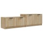 TV stand made of Sonoma oak plywood, 158.5x36x45 cm by vidaXL, TV Furniture - Ref: Foro24-811487, Price: 92,67 €, Discount: %