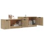 TV stand made of Sonoma oak plywood, 158.5x36x45 cm by vidaXL, TV Furniture - Ref: Foro24-811487, Price: 92,67 €, Discount: %