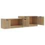 TV stand made of Sonoma oak plywood, 158.5x36x45 cm by vidaXL, TV Furniture - Ref: Foro24-811487, Price: 92,67 €, Discount: %