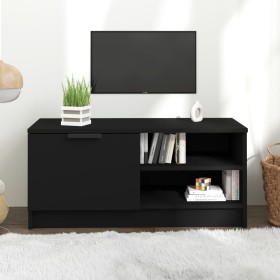 Black plywood TV cabinet 80x35x36.5 cm by vidaXL, TV Furniture - Ref: Foro24-811468, Price: 54,15 €, Discount: %