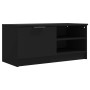 Black plywood TV cabinet 80x35x36.5 cm by vidaXL, TV Furniture - Ref: Foro24-811468, Price: 54,38 €, Discount: %