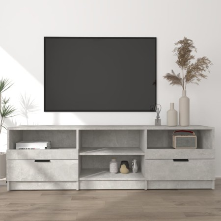 Concrete gray plywood TV cabinet 150x33.5x45 cm by vidaXL, TV Furniture - Ref: Foro24-811461, Price: 93,99 €, Discount: %