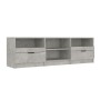 Concrete gray plywood TV cabinet 150x33.5x45 cm by vidaXL, TV Furniture - Ref: Foro24-811461, Price: 93,99 €, Discount: %