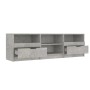 Concrete gray plywood TV cabinet 150x33.5x45 cm by vidaXL, TV Furniture - Ref: Foro24-811461, Price: 93,99 €, Discount: %