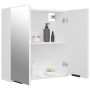 Armario de baño con espejo blanco 64x20x67 cm de vidaXL, Tocadores de baño - Ref: Foro24-811313, Precio: 76,58 €, Descuento: %