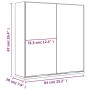 Bathroom cabinet with white mirror 64x20x67 cm by vidaXL, bathroom vanities - Ref: Foro24-811313, Price: 76,58 €, Discount: %