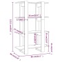 Shiny white shelf/space divider 80x30x123.5 cm by vidaXL, Bookcases and shelves - Ref: Foro24-811580, Price: 39,65 €, Discoun...