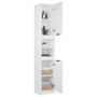 White plywood bathroom cabinet 32x34x188.5 cm by vidaXL, Lockers and storage cabinets - Ref: Foro24-811322, Price: 100,67 €, ...