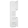 White plywood bathroom cabinet 32x34x188.5 cm by vidaXL, Lockers and storage cabinets - Ref: Foro24-811322, Price: 100,67 €, ...