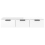 Glossy white engineered wood wall cabinet 102x30x20cm by vidaXL, Shelves and shelves - Ref: Foro24-811409, Price: 93,79 €, Di...