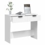 Mesa consola de madera contrachapada blanco 90x36x75 cm de vidaXL, Mesas auxiliares - Ref: Foro24-811331, Precio: 62,97 €, De...