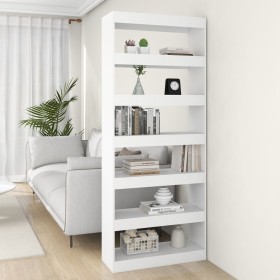 White engineered wood shelf/divider 80x30x198 cm by vidaXL, Bookcases and shelves - Ref: Foro24-811727, Price: 132,88 €, Disc...