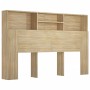 Mueble cabecero color roble Sonoma 160x19x103,5 cm de vidaXL, Cabeceros y pies de cama - Ref: Foro24-811874, Precio: 72,06 €,...