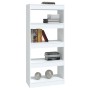 Estantería/divisor madera contrachapada blanco 60x30x135 cm de vidaXL, Librerías y estanterías - Ref: Foro24-811664, Precio: ...