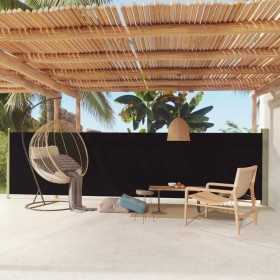 Toldo lateral retráctil para patio negro 140x600 cm de vidaXL, Sombrillas - Ref: Foro24-317952, Precio: 91,99 €, Descuento: %