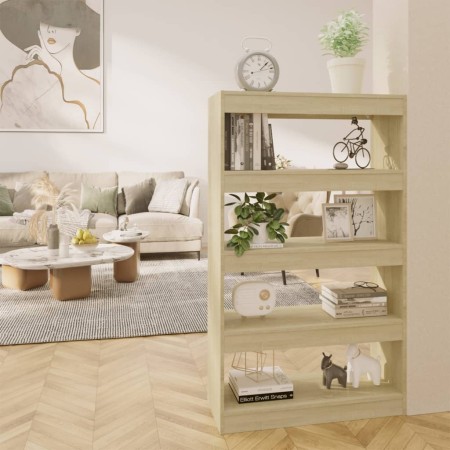 Regal/Trennwand aus Sonoma-Eichenholzwerkstoff, 80 x 30 x 135 cm von vidaXL, Bücherregale und Regale - Ref: Foro24-811712, Pr...