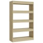 Estantería/divisor madera ingeniería roble Sonoma 80x30x135 cm de vidaXL, Librerías y estanterías - Ref: Foro24-811712, Preci...