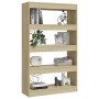 Estantería/divisor madera ingeniería roble Sonoma 80x30x135 cm de vidaXL, Librerías y estanterías - Ref: Foro24-811712, Preci...