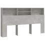 Mueble cabecero gris hormigón 180x19x103,5 cm de vidaXL, Cabeceros y pies de cama - Ref: Foro24-811884, Precio: 85,47 €, Desc...