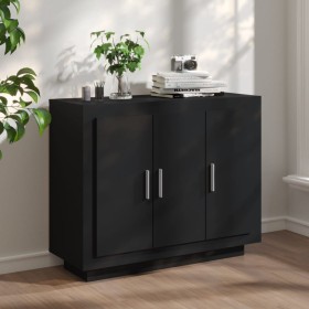 Black plywood sideboard 92x35x75 cm by vidaXL, Sideboards - Ref: Foro24-811836, Price: 71,23 €, Discount: %