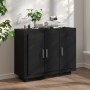 Black plywood sideboard 92x35x75 cm by vidaXL, Sideboards - Ref: Foro24-811836, Price: 70,42 €, Discount: %