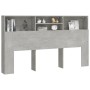 Mueble cabecero gris hormigón 180x19x103,5 cm de vidaXL, Cabeceros y pies de cama - Ref: Foro24-811884, Precio: 85,47 €, Desc...