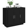 Aparador de madera contrachapada negro 92x35x75 cm de vidaXL, Aparadores - Ref: Foro24-811836, Precio: 71,32 €, Descuento: %